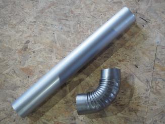 800147 Ofenrohrset 130 mm, feueraluminiert 